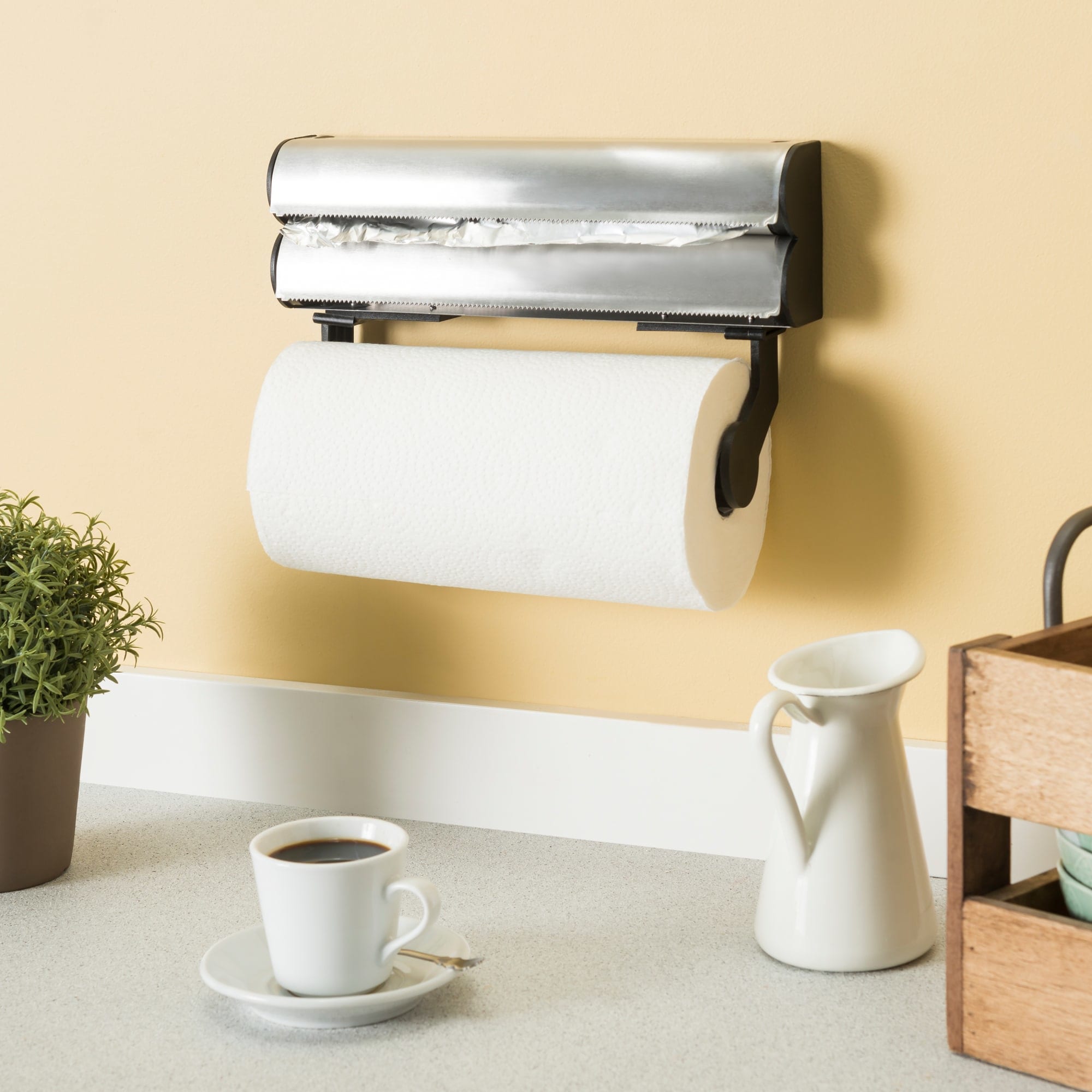 Metal Wall / Under Cabinet Mounted Paper Towel Holder