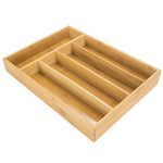 Load image into Gallery viewer, Home Basics Bamboo Cutlery Tray $9.00 EACH, CASE PACK OF 12
