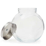 Load image into Gallery viewer, Home Basics Medium 57.48 oz. Round Glass Medium Candy Storage Jar with Stainless Steel Top, Clear $4.00 EACH, CASE PACK OF 12
