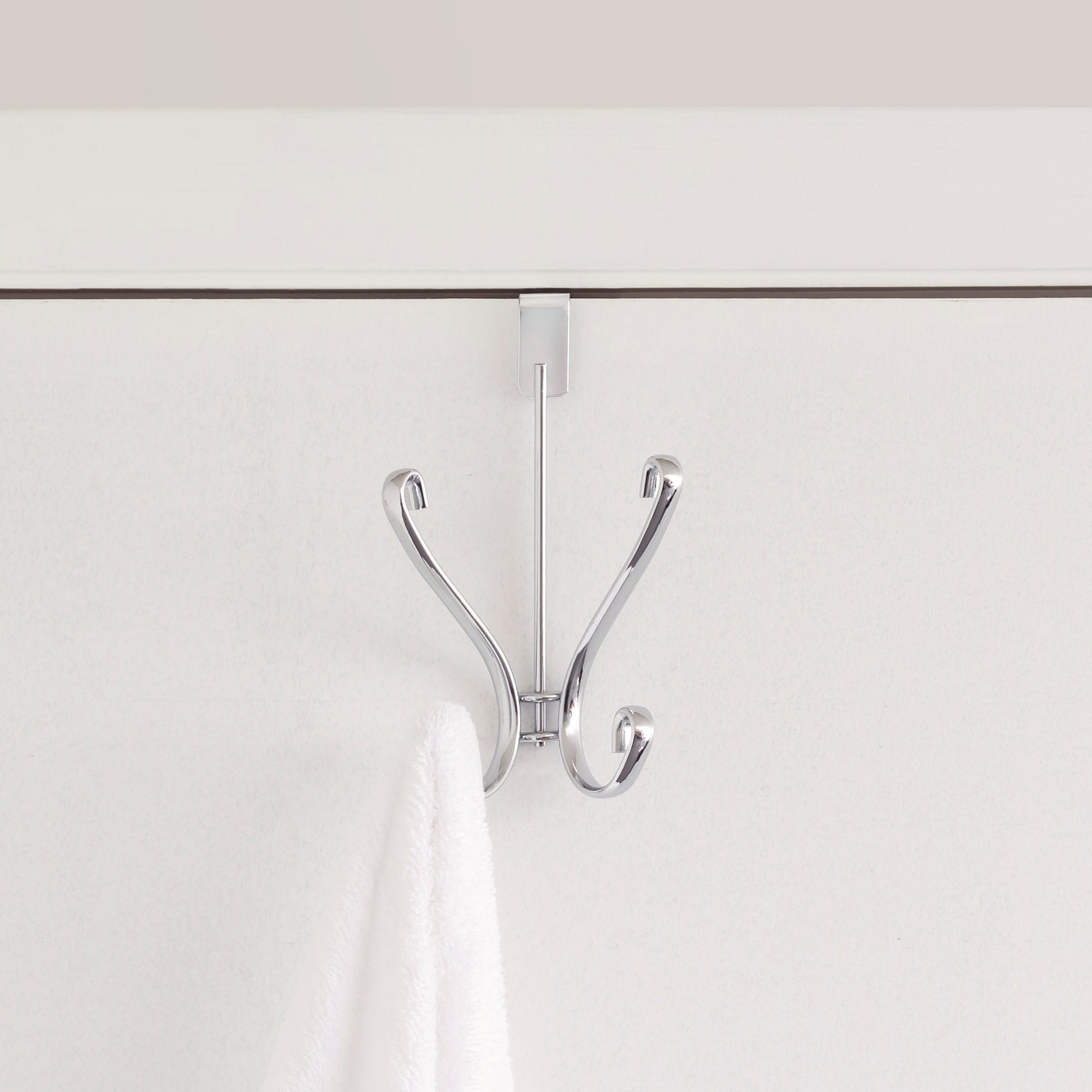 Home Basics Over the Door Double Hanging Hook, Chrome $3.00 EACH, CASE PACK OF 12
