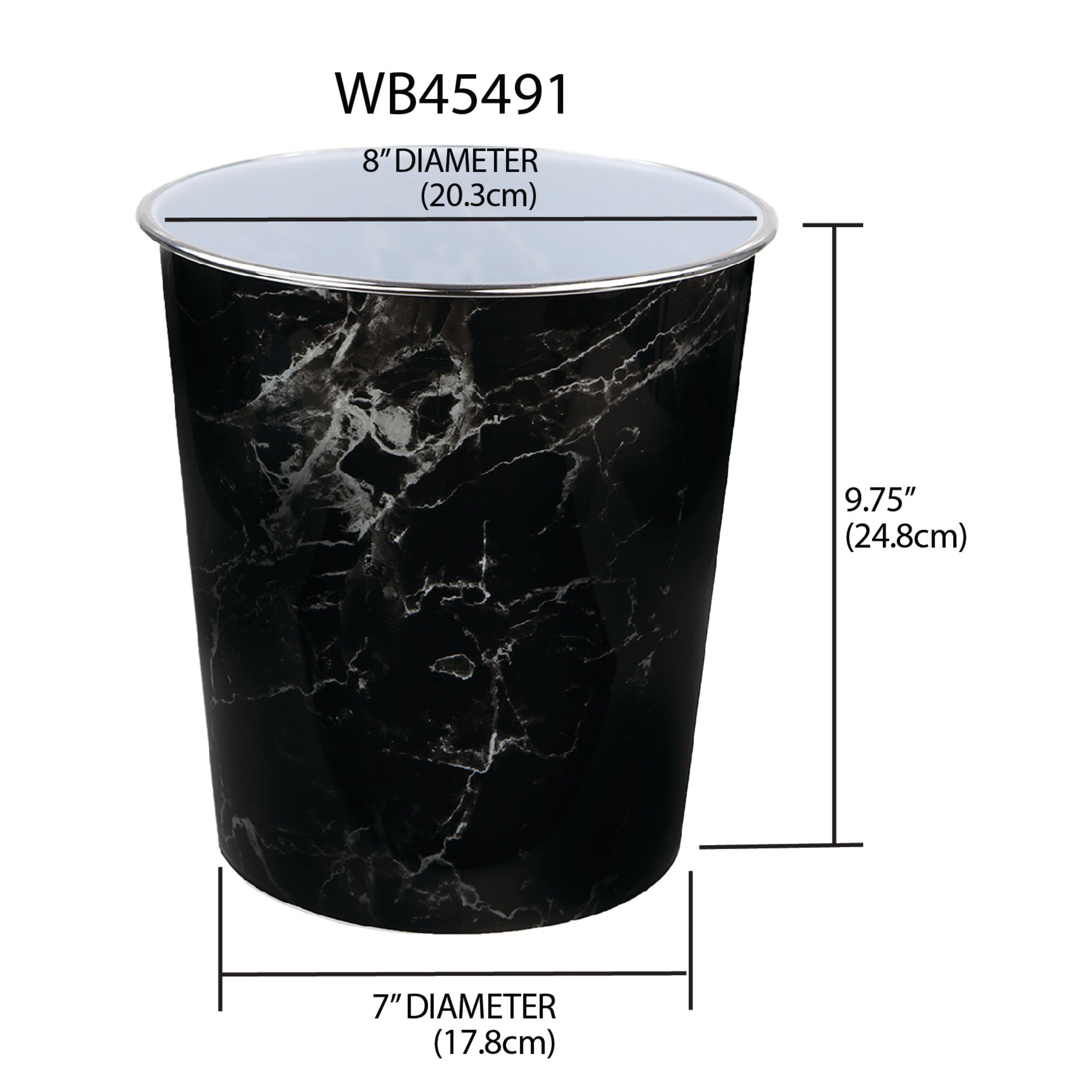 Home Basics Marble Plastic 5 Liter Waste Bin - Assorted Colors