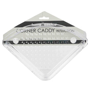Home Basics Corner Caddy with Suction Cups, Clear $2 EACH, CASE PACK OF 24