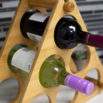 Load image into Gallery viewer, Home Basics 6 Slot Bamboo Wine Rack, Natural $15 EACH, CASE PACK OF 6
