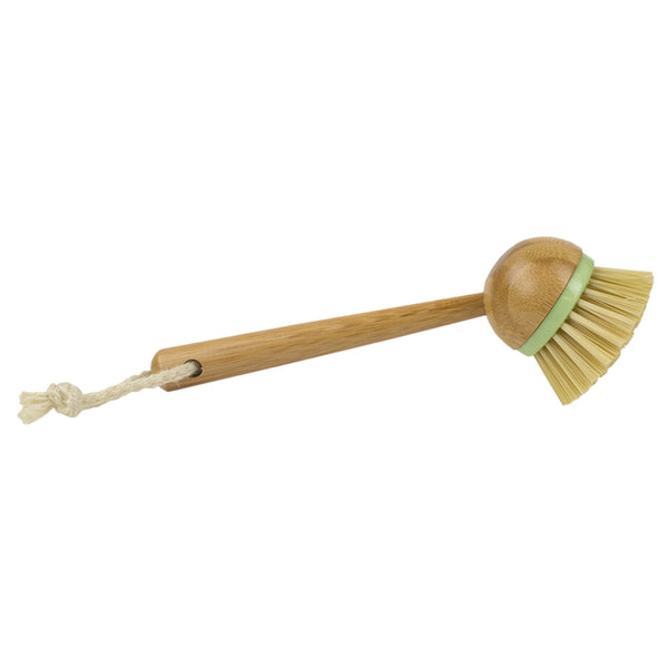 Home Basics Bliss Collection Bamboo Dish Scrubber, Green, CLEANING