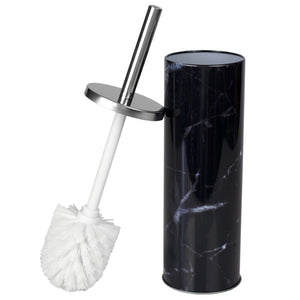 Home Basics Hide-Away Marble Design Toilet Brush Set, Black $4.00 EACH, CASE PACK OF 12