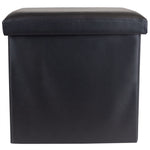 Load image into Gallery viewer, Home Basics Faux Leather Storage Cube, Black $12.00 EACH, CASE PACK OF 6
