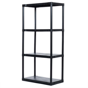 Home Basics 4 Tier Plastic Shelf, (55-inch), Black $30.00 EACH, CASE PACK OF 1