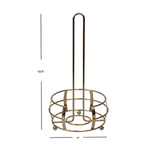  Steel Paper Towel Holder by Home Basics (Bronze), Standing Roll  Holder for Kitchen, by Home Basics, with Raised Feet
