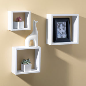 Home Basics 3 Piece MDF Floating Wall Cubes, White $12.00 EACH, CASE PACK OF 6