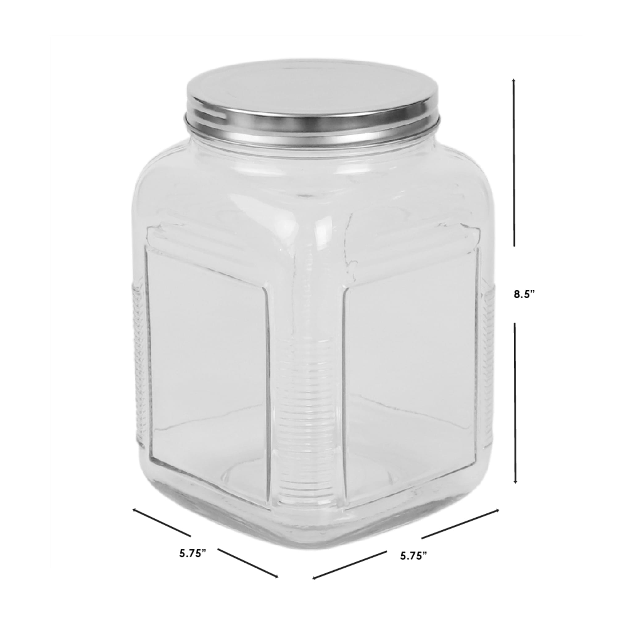 Home Basics Province 2.7 Lt Glass Canister with Metal Lid
 $4.00 EACH, CASE PACK OF 6