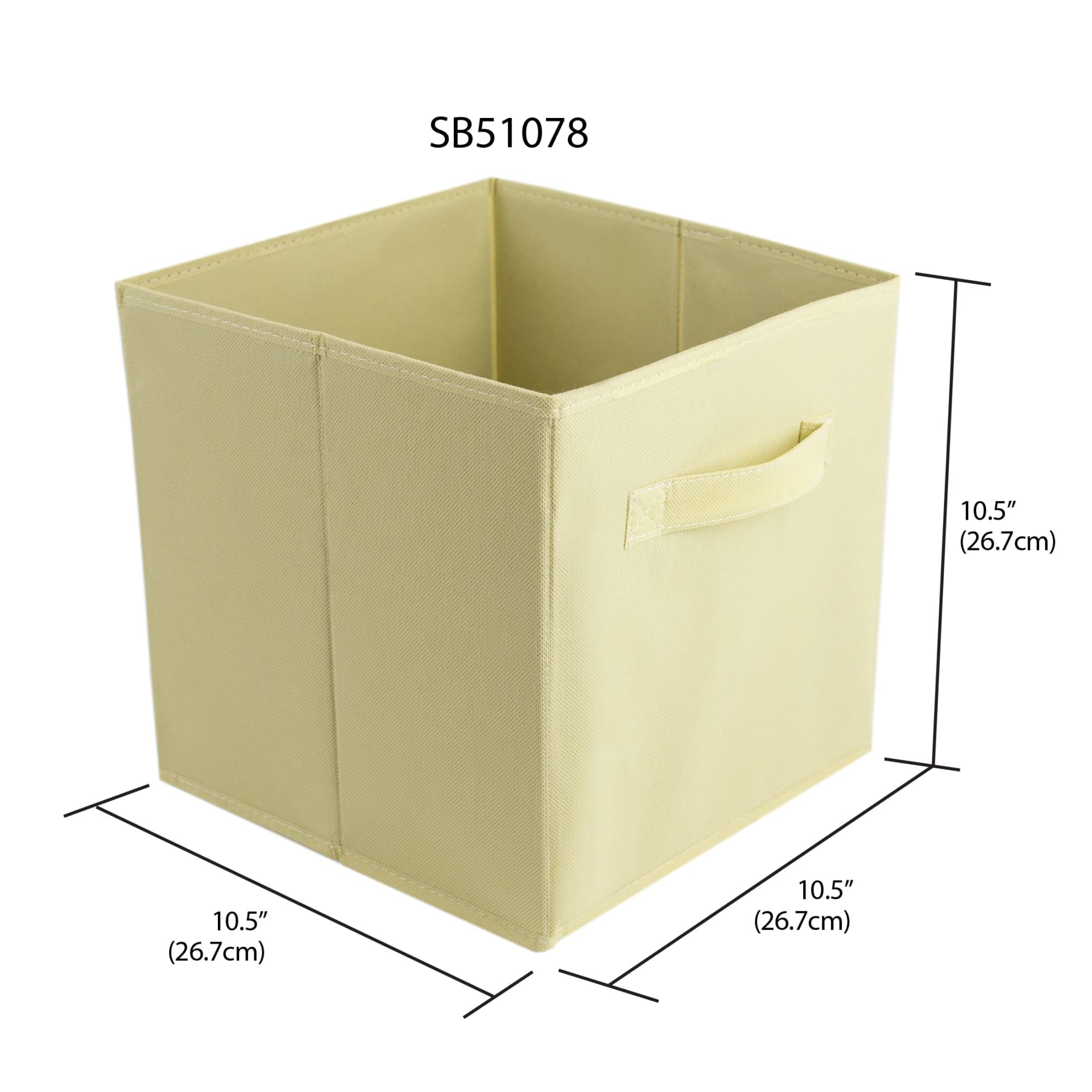 Home Basics Collapsible and Foldable Non-Woven Storage Cube, Khaki $3.00 EACH, CASE PACK OF 12