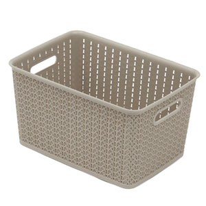 Home Basics 5 Liter Plastic Basket With Handles, Grey $4 EACH, CASE PACK OF 6