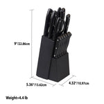 Load image into Gallery viewer, Home Basics Zenith 14 Piece Knife Set, Black $25.00 EACH, CASE PACK OF 12
