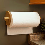Load image into Gallery viewer, Home Basics Bamboo Wall Mount Paper Towel Holder, Natural $6.00 EACH, CASE PACK OF 12
