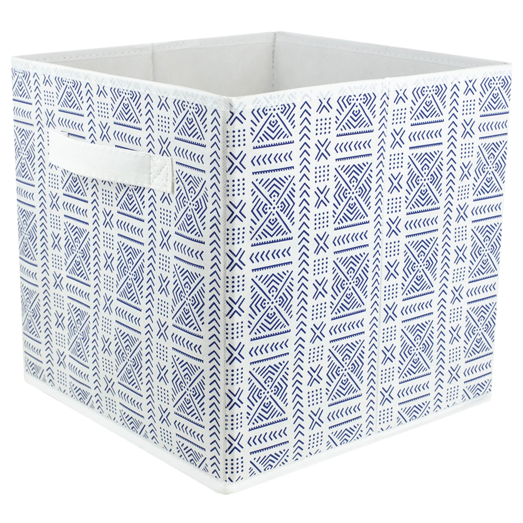 Home Basics Aztec Collapsible Non-Woven Storage Cube, Navy $3.00 EACH, CASE PACK OF 12