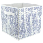 Load image into Gallery viewer, Home Basics Aztec Collapsible Non-Woven Storage Cube, Navy $3.00 EACH, CASE PACK OF 12
