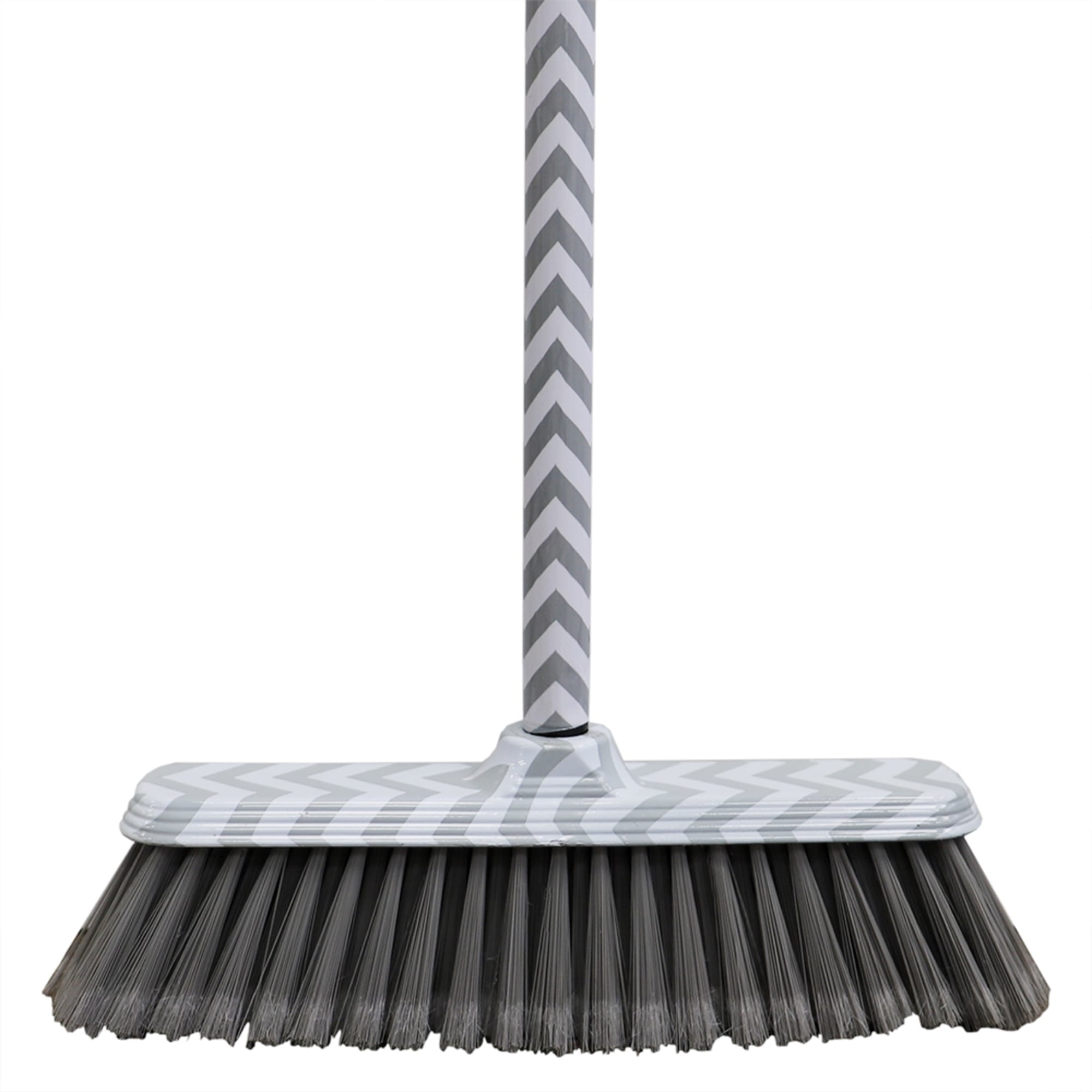 Home Basics Chevron Angled Push Broom, Grey $6.00 EACH, CASE PACK OF 12