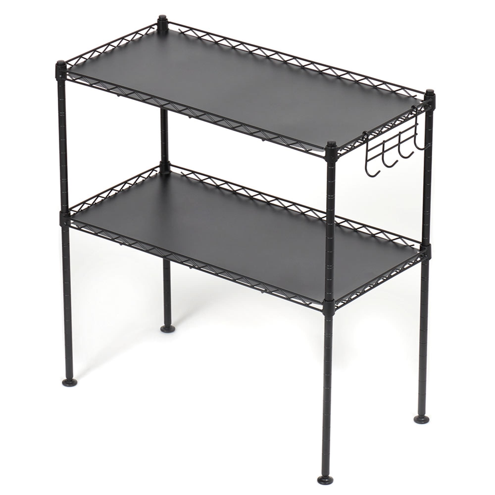 Home Basics 2 Tier Microwave Rack, Black $30.00 EACH, CASE PACK OF 1