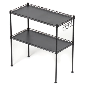 Home Basics 2 Tier Microwave Rack, Black $30.00 EACH, CASE PACK OF 1