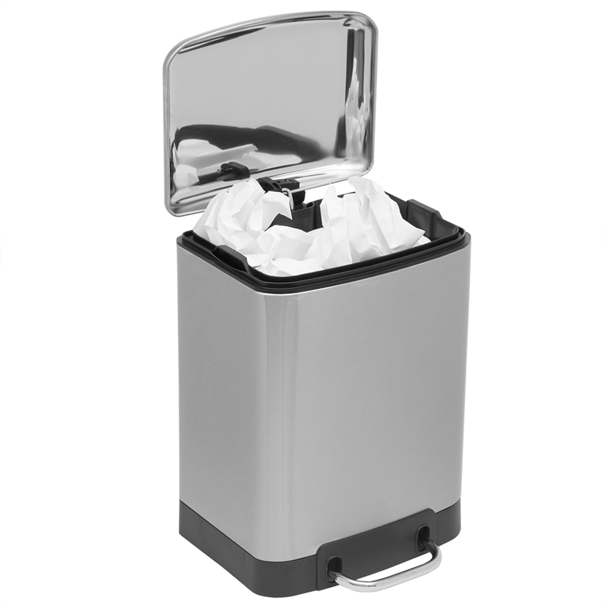 Michael Graves Design Soft Close 6 Liter Step On Stainless Steel Waste Bin, Silver $20.00 EACH, CASE PACK OF 4