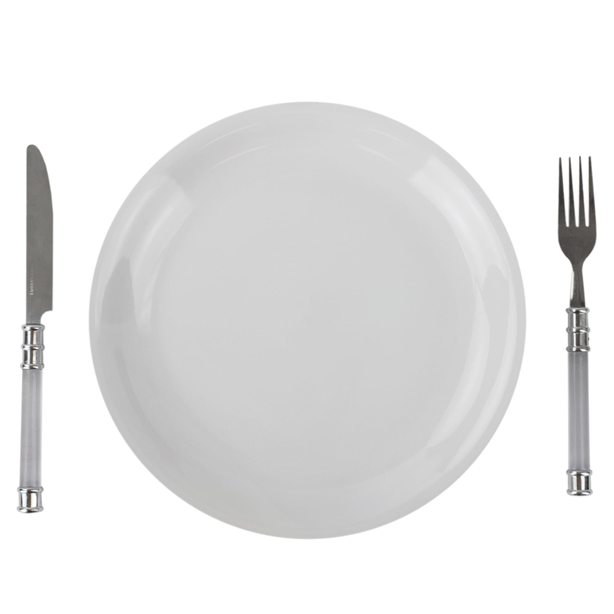 Home Basics 10.5" Ceramic Dinner Plate, White $2.50 EACH, CASE PACK OF 12