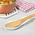 Load image into Gallery viewer, Home Basics Lines Cast Iron Spoon Rest, White $5.00 EACH, CASE PACK OF 6
