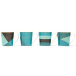 Load image into Gallery viewer, Home Basics Geometric 18 oz Bone China Mug - Assorted Colors
