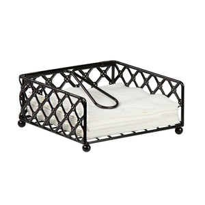 Home Basics Lattice Collection Flat Napkin Holder with Weighted Pivoting Arm, Black $6.00 EACH, CASE PACK OF 12
