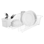 Load image into Gallery viewer, Home Basics Large Vinyl Coated Wire Dish Rack with Utensil Holder, White $6.00 EACH, CASE PACK OF 12
