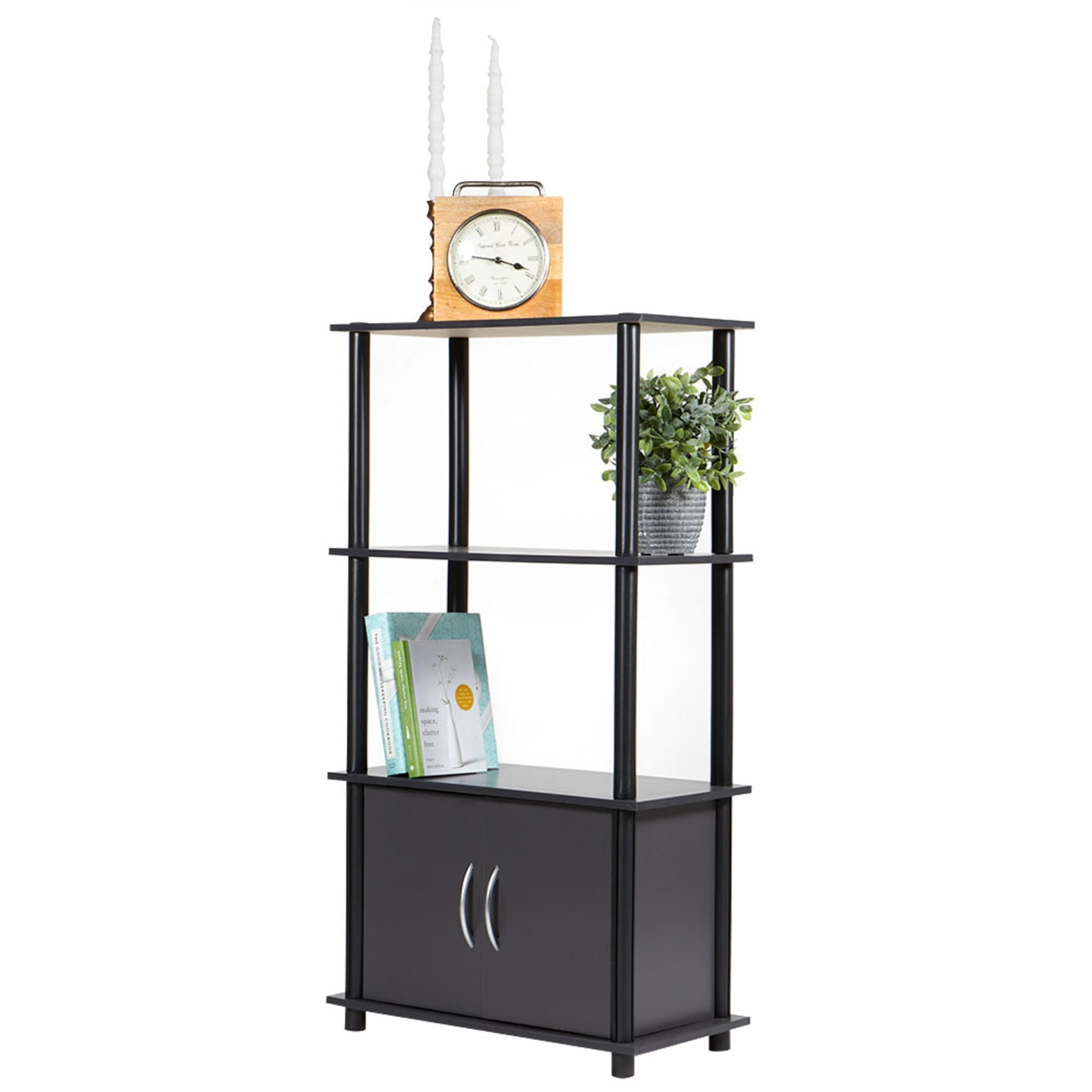 Home Basics 4 Tier Storage Shelf with Cabinet, Grey
 $40.00 EACH, CASE PACK OF 1