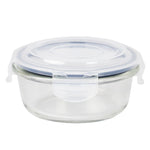 Load image into Gallery viewer, Michael Graves Design 13 Ounce High Borosilicate Glass Round Food Storage Container with Indigo Rubber Seal $3.00 EACH, CASE PACK OF 12
