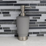 Load image into Gallery viewer, Home Basics Rubberized Plastic Countertop Soap Dispenser, Grey $5.00 EACH, CASE PACK OF 12
