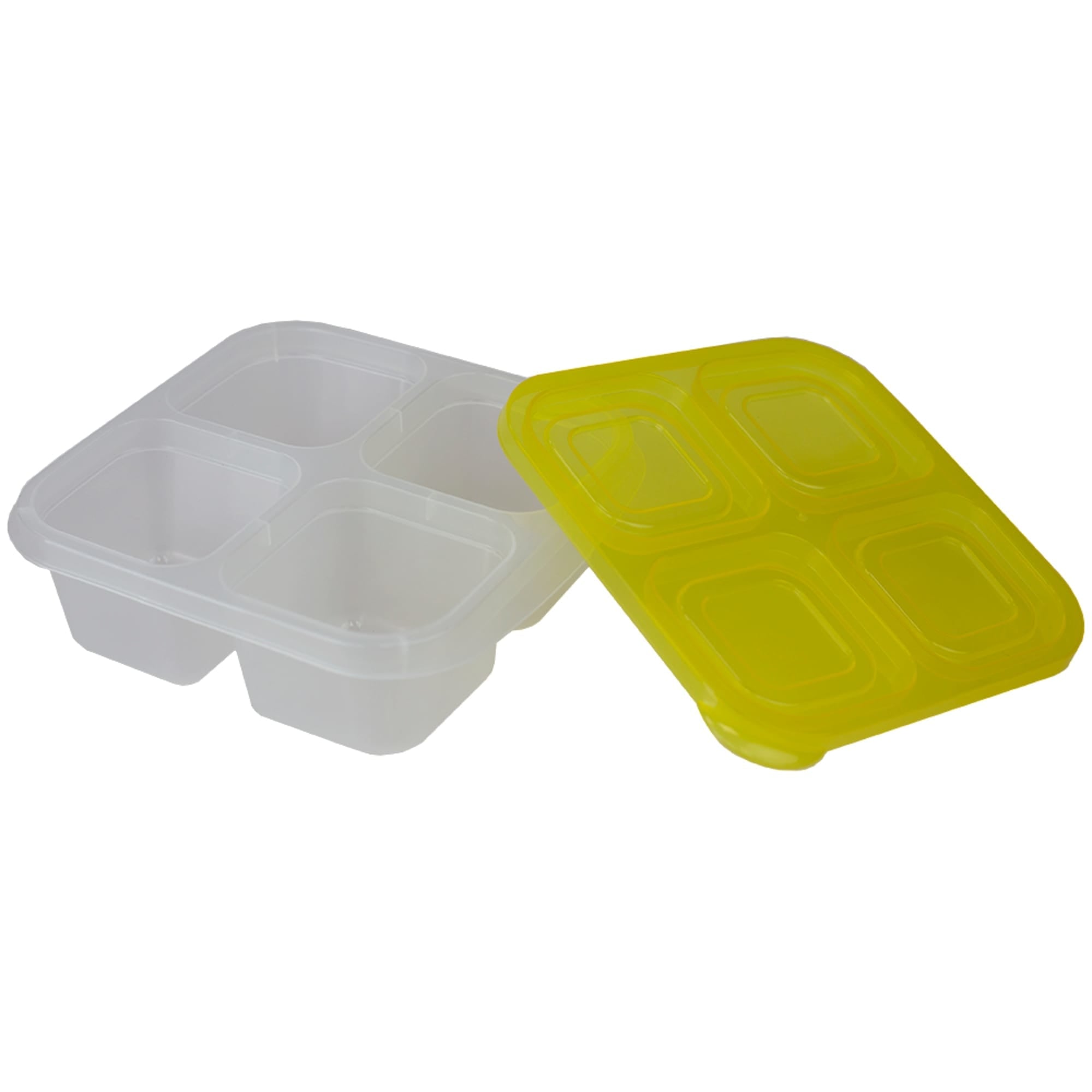 Home Basics Four Compartment Plastic Food Storage Container Set, (Set of 8), Multi-Color $6 EACH, CASE PACK OF 12