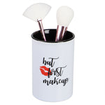 Load image into Gallery viewer, Home Basics Ceramic Cosmetic Cup Make Up Brush Cylinder Shaped Utensil Holder - Assorted Colors

