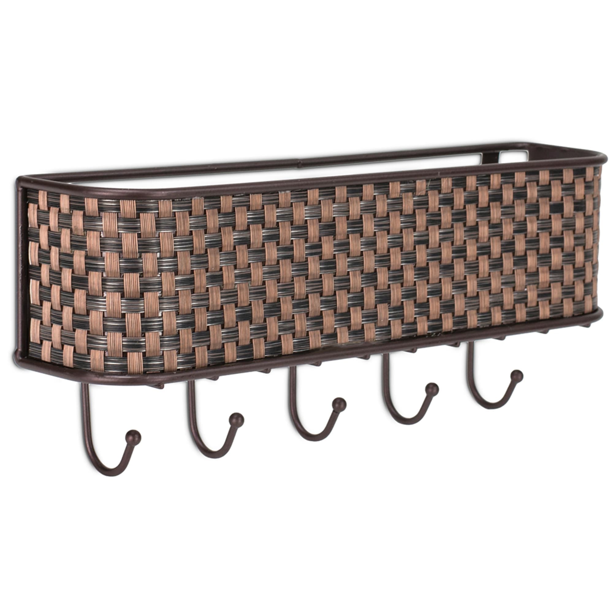 Home Basics Wall Mount  Basket Weave Letter Rack Organizer, Bronze $5.00 EACH, CASE PACK OF 12