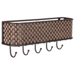 Load image into Gallery viewer, Home Basics Wall Mount  Basket Weave Letter Rack Organizer, Bronze $5.00 EACH, CASE PACK OF 12
