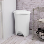 Load image into Gallery viewer, Sterilite 11 Gallon StepOn Wastebasket, White $20.00 EACH, CASE PACK OF 4
