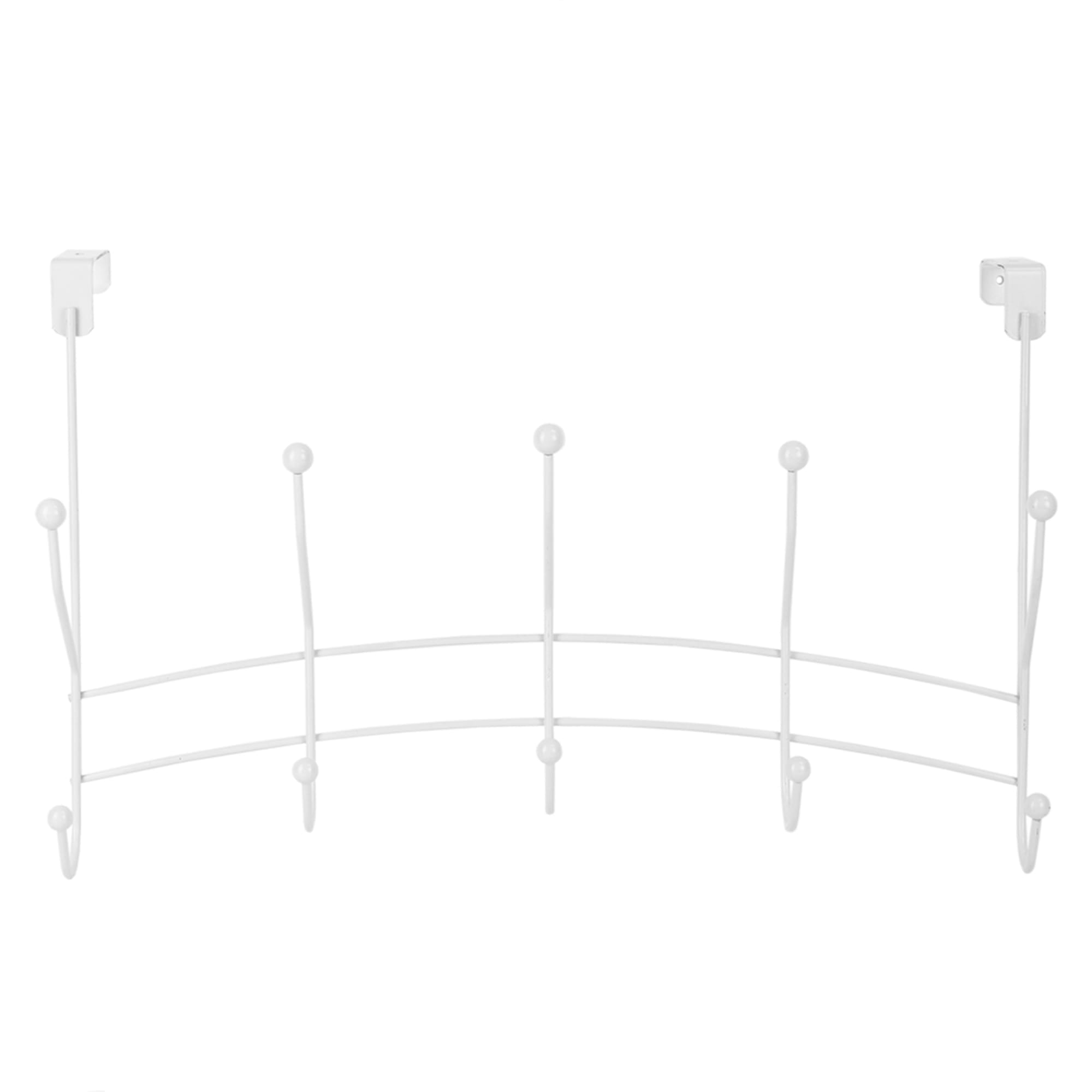 Home Basics Shelby 5 Hook Over the Door Hanging Rack, White $5.00 EACH, CASE PACK OF 12