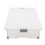 Load image into Gallery viewer, Home Basics 45L Under The Bed Storage Box with Wheels, Clear $25 EACH, CASE PACK OF 6
