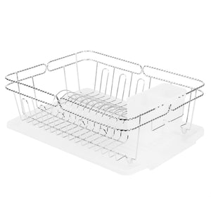 Home Basics Twist Dish Rack with Clear Draining Board $15.00 EACH, CASE PACK OF 6