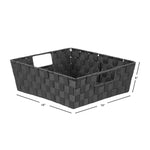 Load image into Gallery viewer, Home Basics Large Polyester Woven Strap Open Bin, Black $6.00 EACH, CASE PACK OF 6
