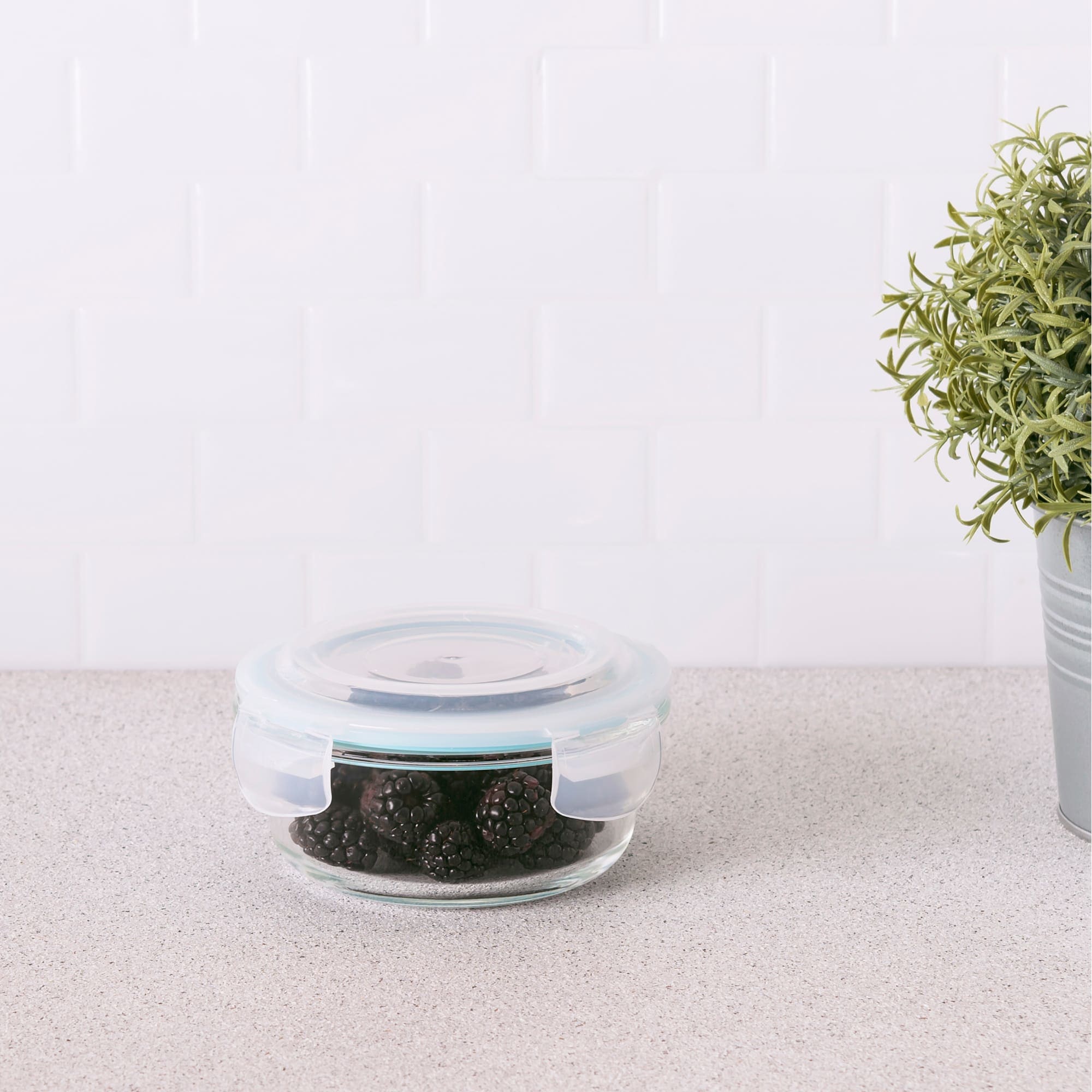 Home Basics 13 oz. Round Borosilicate Glass Food Storage Container $3 EACH, CASE PACK OF 12