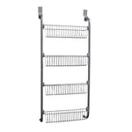 Load image into Gallery viewer, Home Basics Heavy Duty 4 Tier Over the Door Metal Pantry Organizer, Grey $25.00 EACH, CASE PACK OF 6
