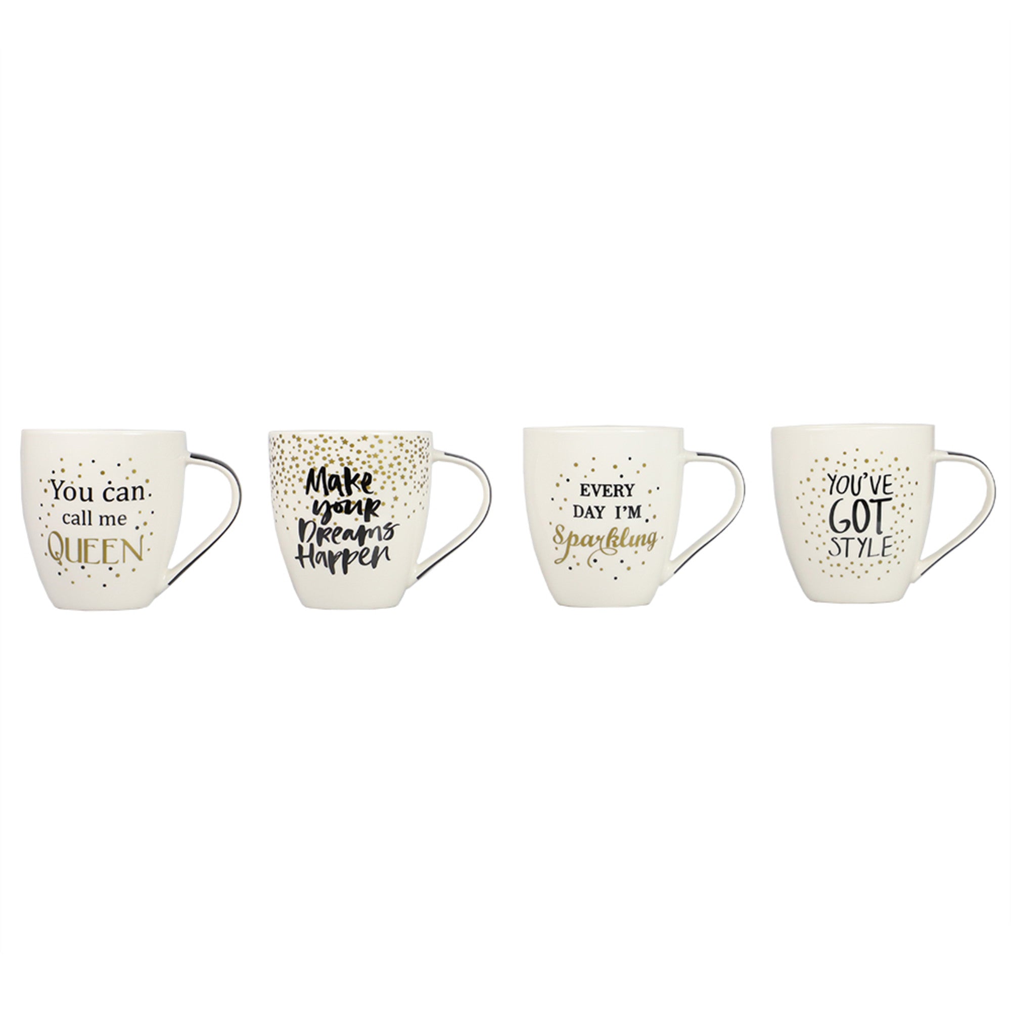 Home Basics Confettie 17 oz. Bone China Mug - Assorted Colors