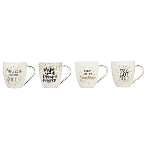 Home Basics Confettie 17 oz. Bone China Mug - Assorted Colors