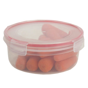 Home Basics 10 Piece Locking Round Plastic Food Storage Containers with Snap-On Lids, Red $8 EACH, CASE PACK OF 6