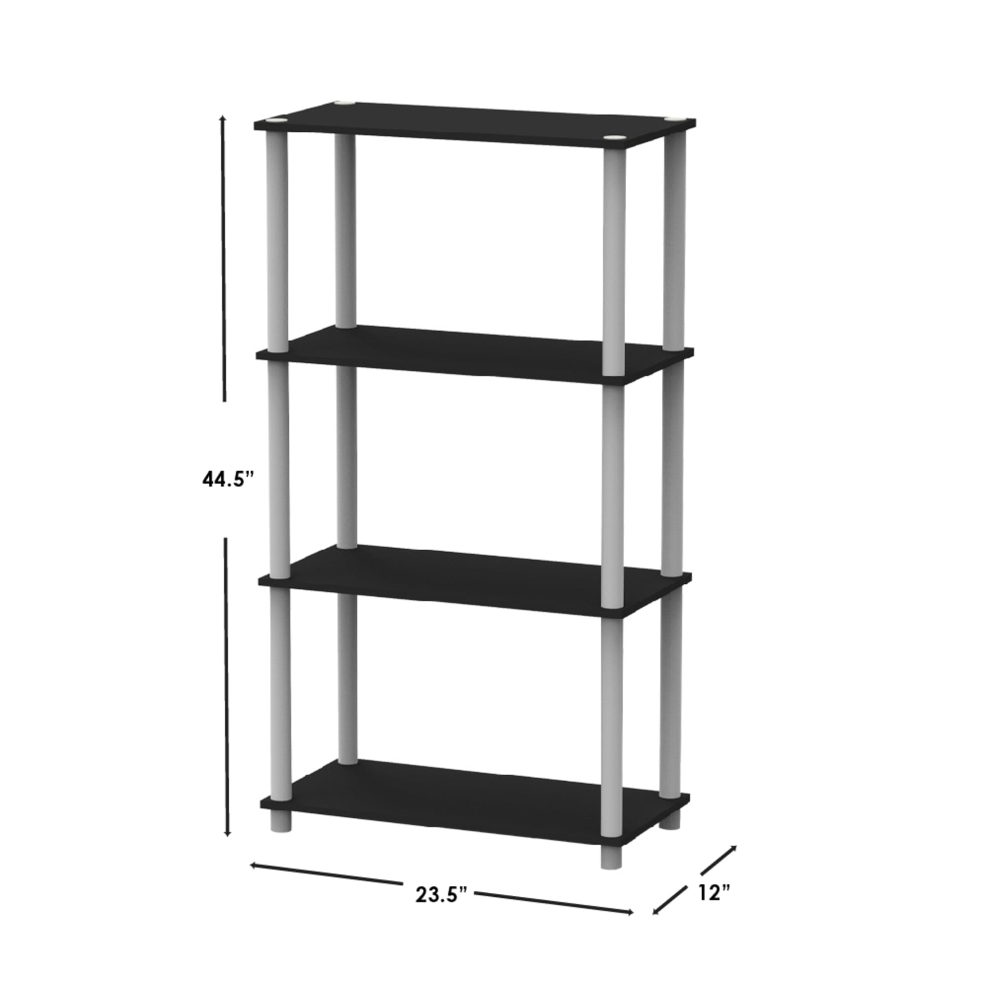 Home Basics 4 Tier Storage Shelf, Black $40.00 EACH, CASE PACK OF 1