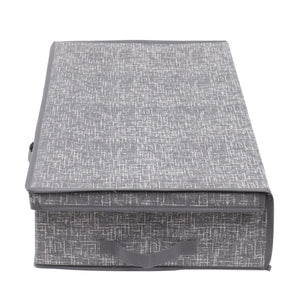 Home Basics Graph Line Non-Woven Under the Bed Storage Box with Label Window and Lid, Grey $8.00 EACH, CASE PACK OF 12