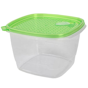 Home Basics 12 Piece Plastic Food Storage Container Set with Vented Plastic Lids, Green $6 EACH, CASE PACK OF 4