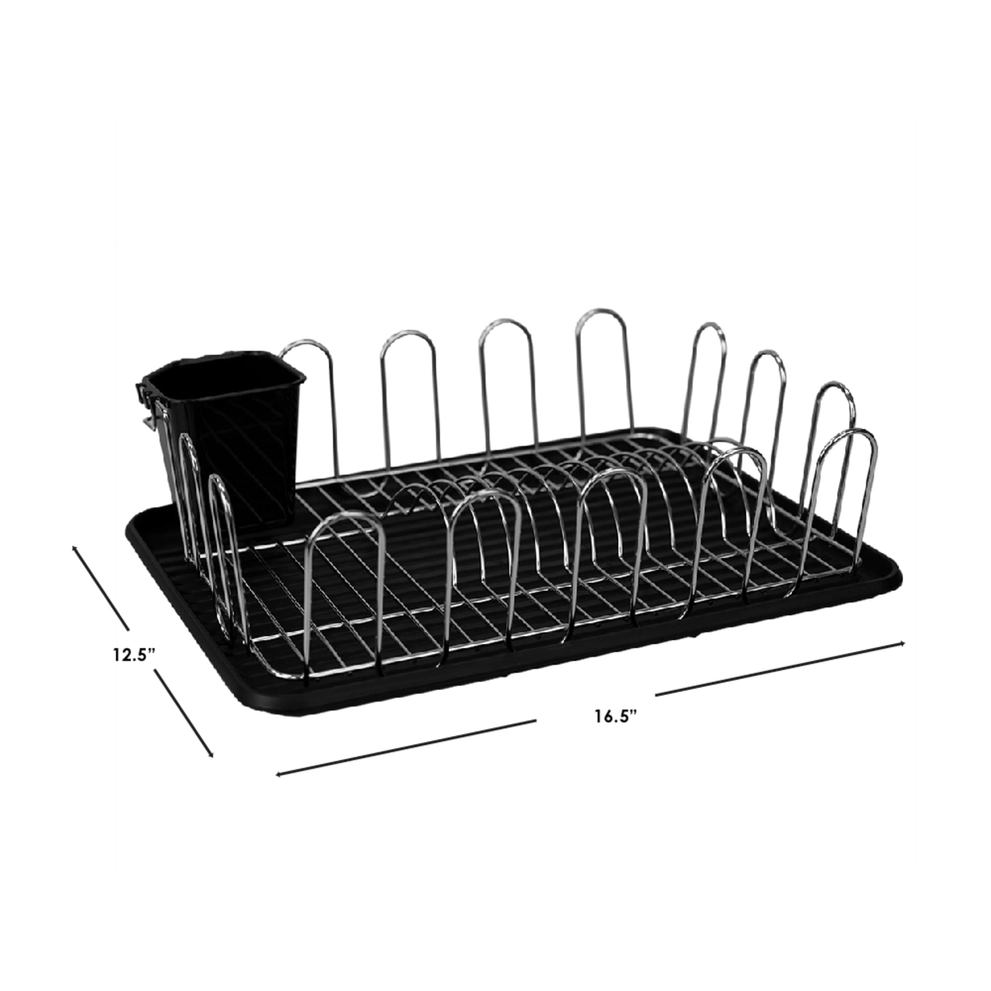 Home Basics Large Capacity Wire Dish Rack, Black $12.00 EACH, CASE PACK OF 6